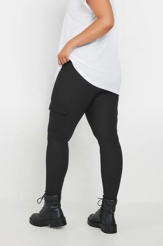 Black Cargo Leggings