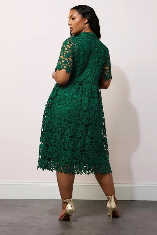 Crochet Lace Midi Dress