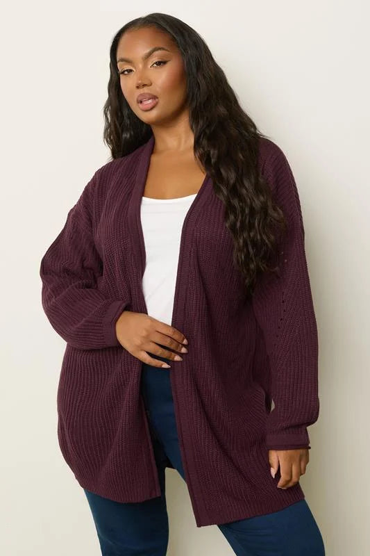 Purple Knitted Cardigan
