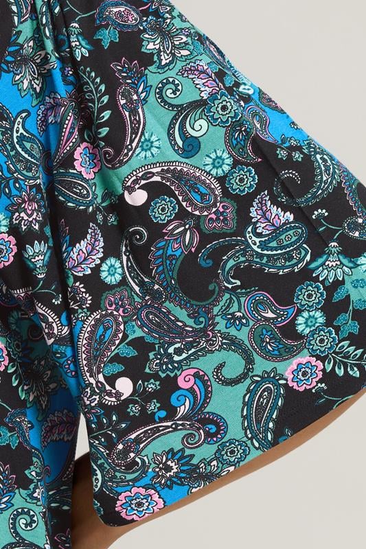 Paisley Print Pleat Front Top