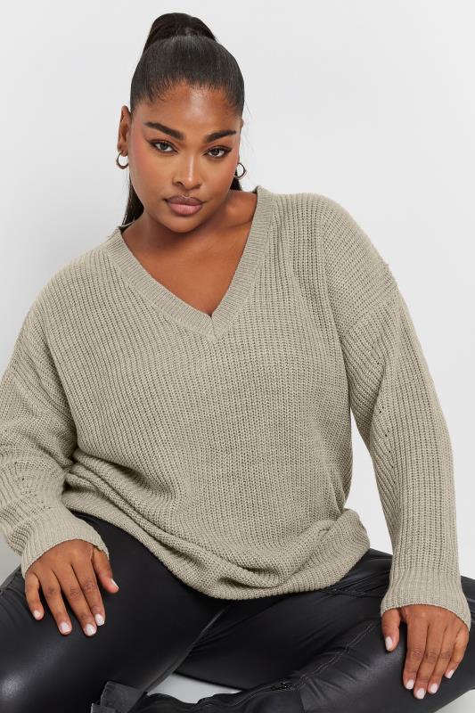 V-Neck Knitted Jumper