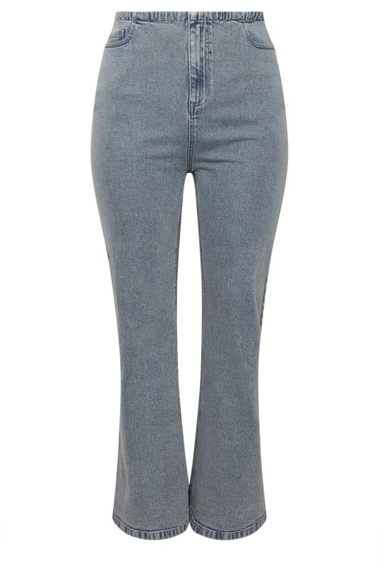 Light Blue Wide Leg Denim Jeans