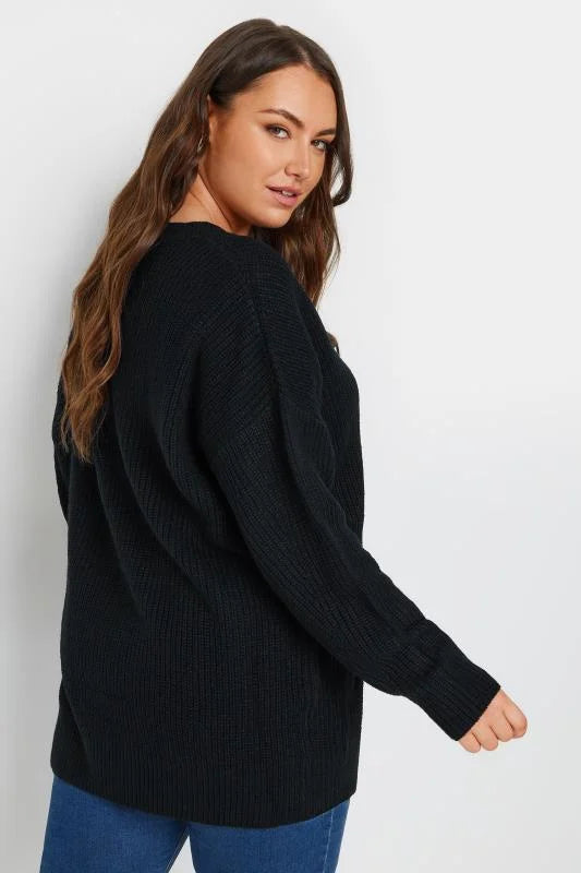 V-Neck Knitted Jumper