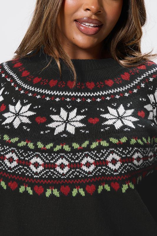 Black Fairisle Knitted Jumper