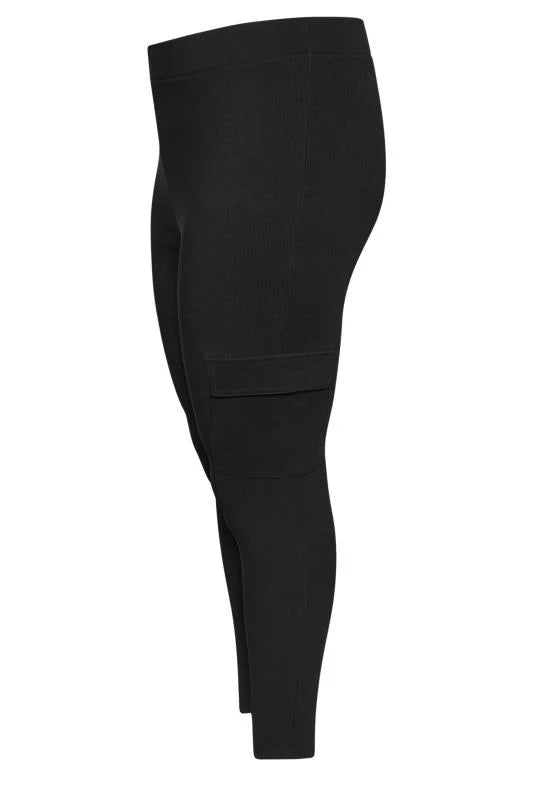 Black Cargo Leggings
