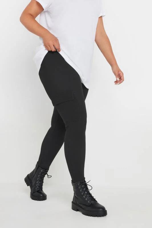 Black Cargo Leggings