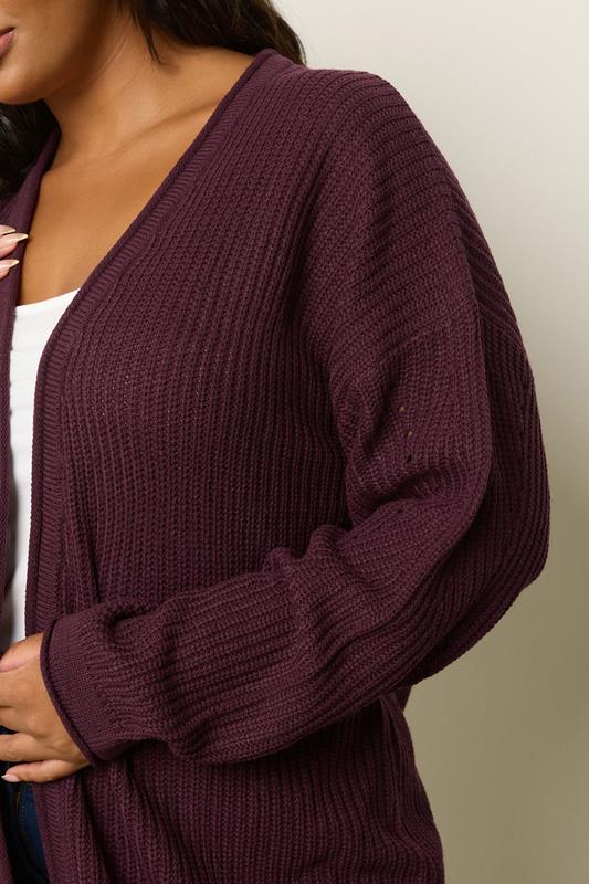 Purple Knitted Cardigan