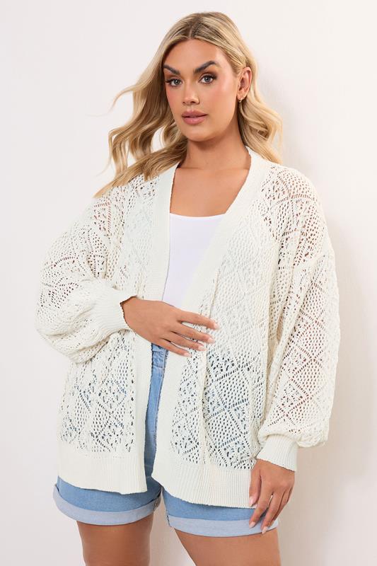 Balloon Sleeve Knitted Cardigan