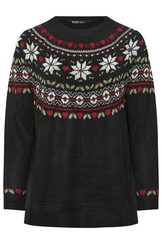 Black Fairisle Knitted Jumper