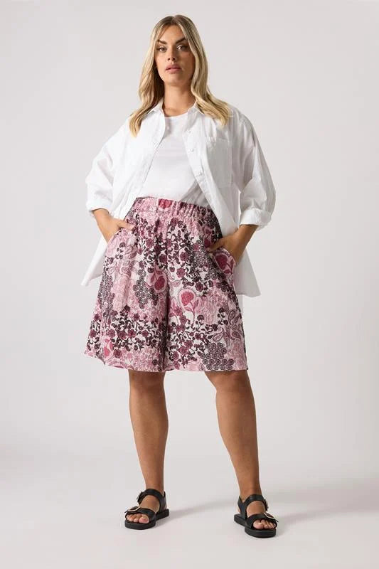 Paisley Print Textured Shorts