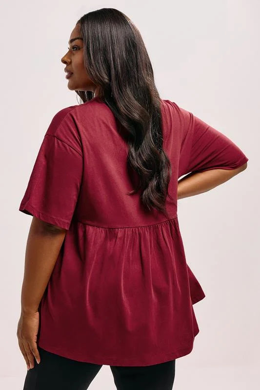 Cotton Peplum Top