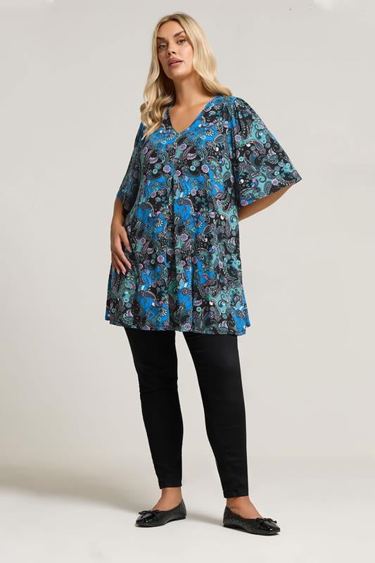 Paisley Print Pleat Front Top