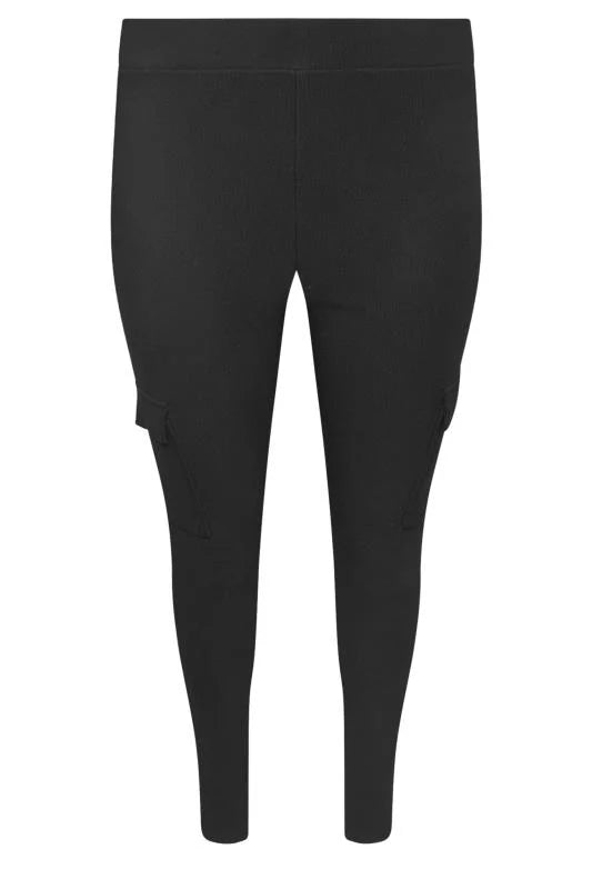 Black Cargo Leggings