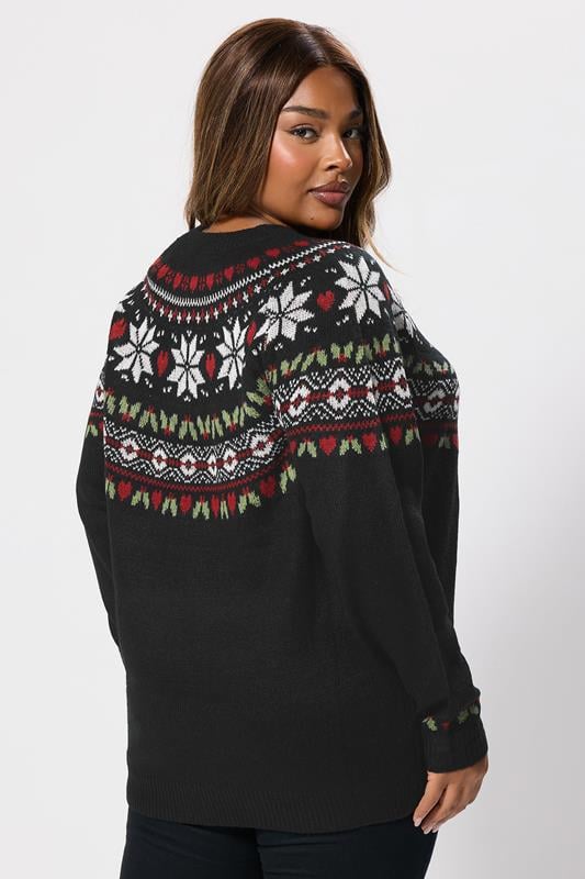 Black Fairisle Knitted Jumper