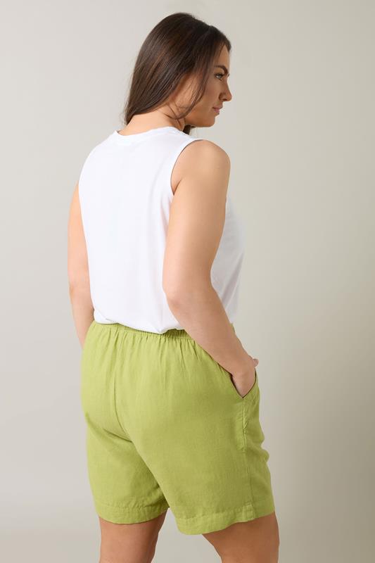 Chartreuse Premium Linen Shorts