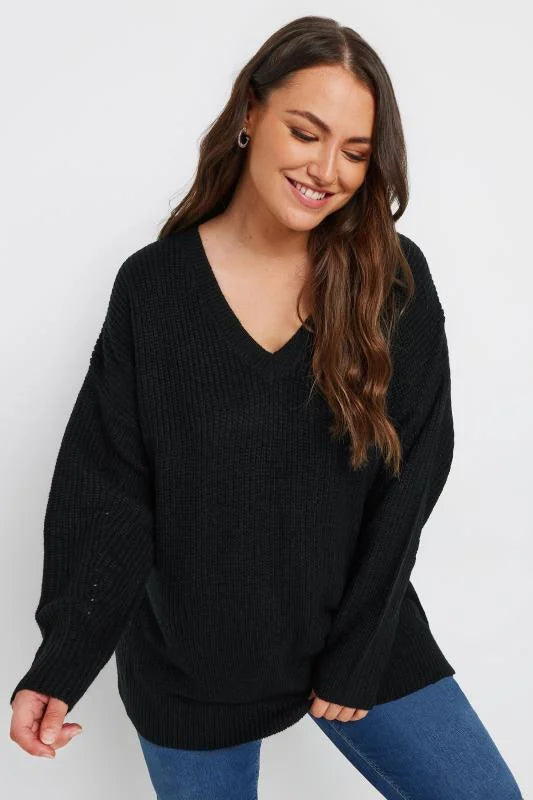 V-Neck Knitted Jumper