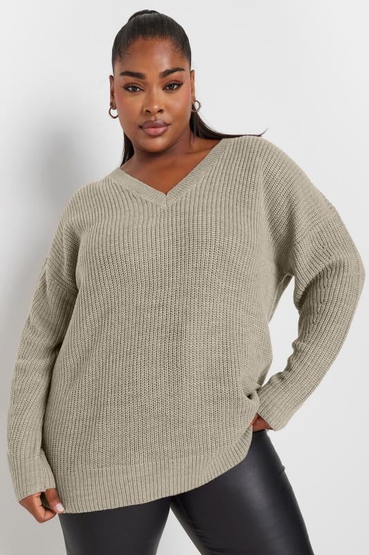 V-Neck Knitted Jumper
