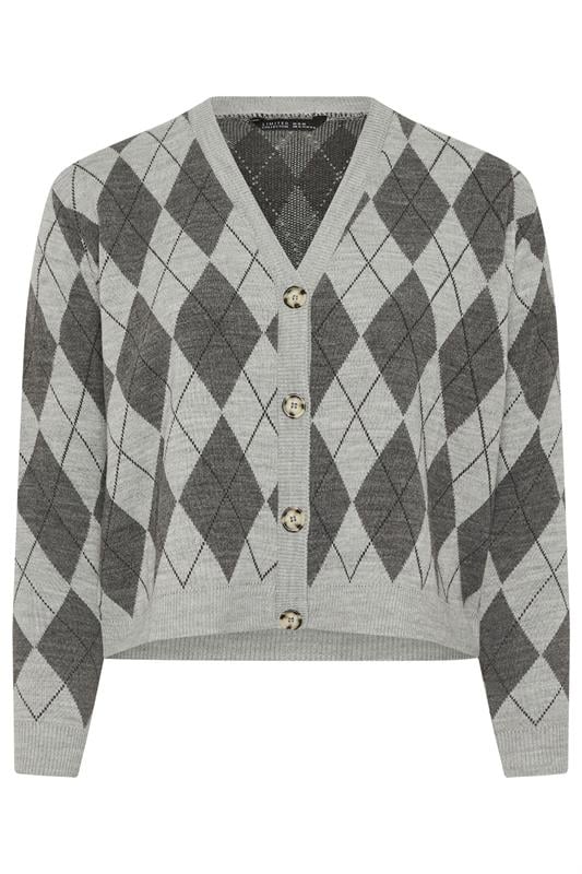 Curve Argyle Knitted Cardigan